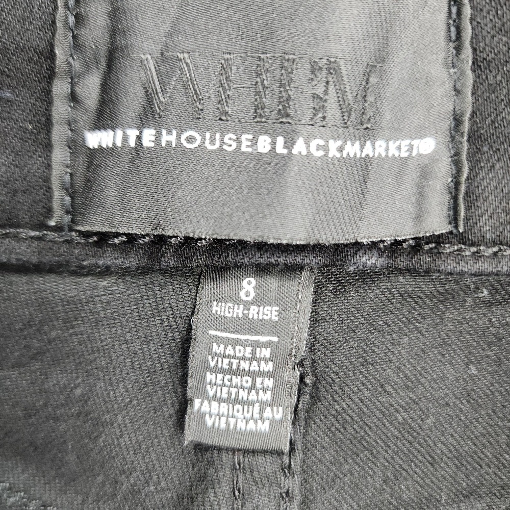White House Black Market WOMENS SIZE 8 Black High Rise Skinny Ankle Sculpt Jeans - Picture 9 of 14